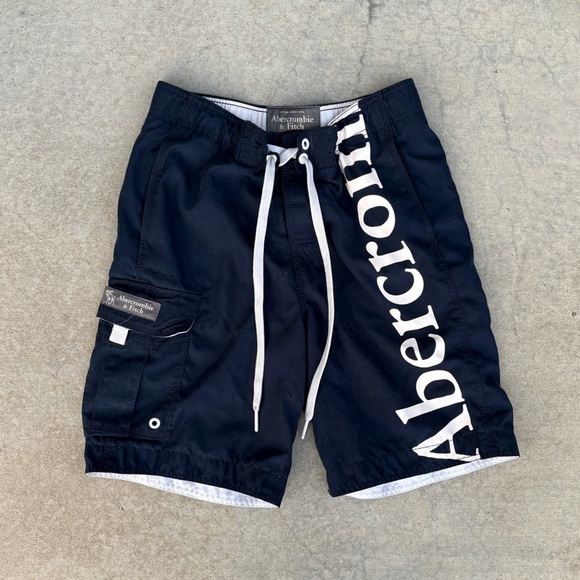 Abercrombie & Fitch Navy Men's Swim Trunks Small - Picture 1 of 3